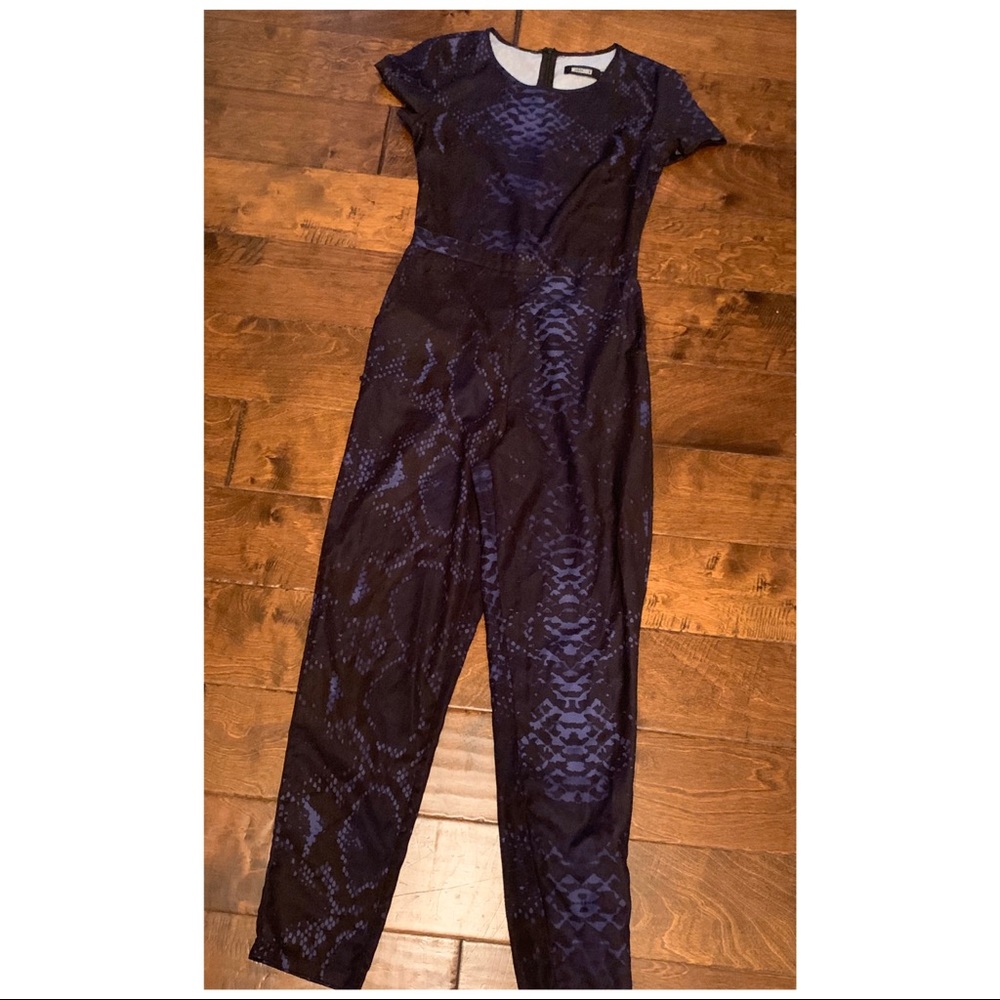 Fierce Purple and Black Print Jumpsuit
